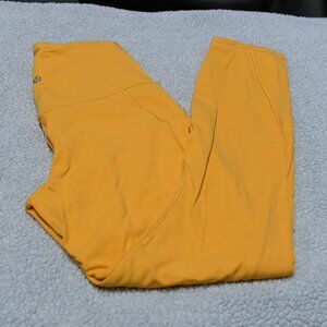 Lululemon Align 25" orange with pockets sz 6